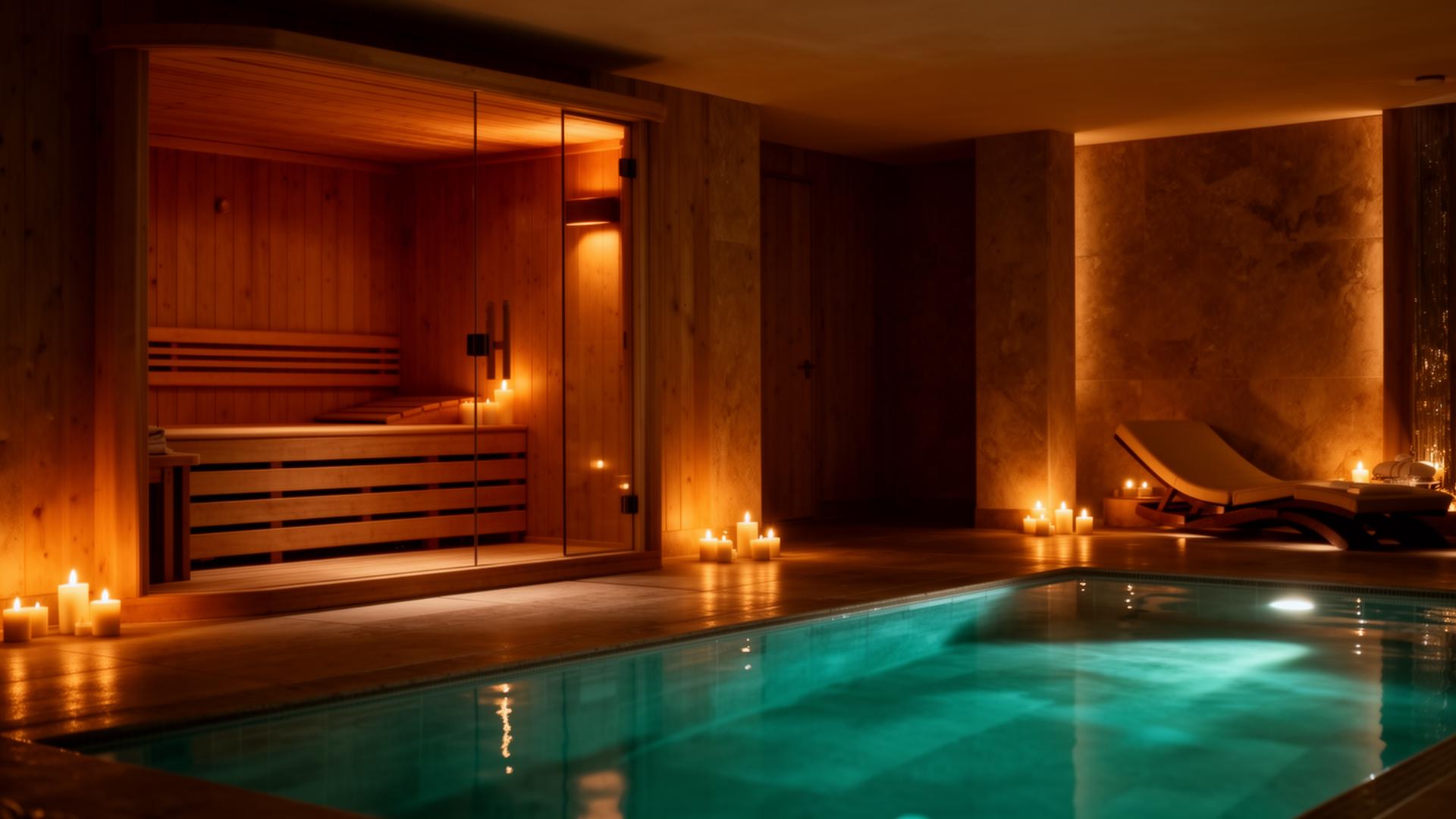 Aquabello wellness interieur met sauna en zwembad